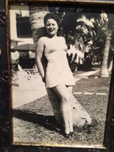 My grandma posing for the camera as a young woman.